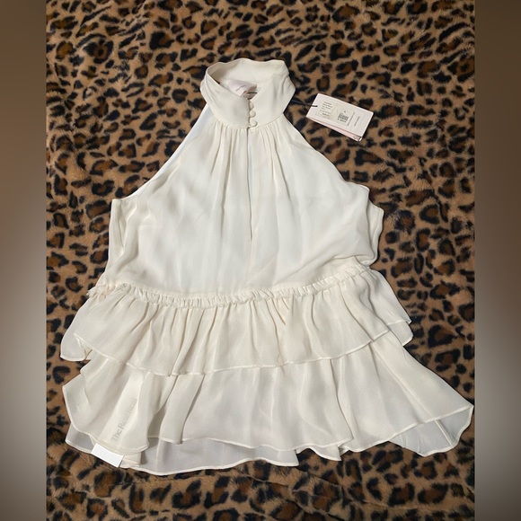 cinq a sept Tops - cinq a sept mock neck flouncy sleeveless blouse 🤍